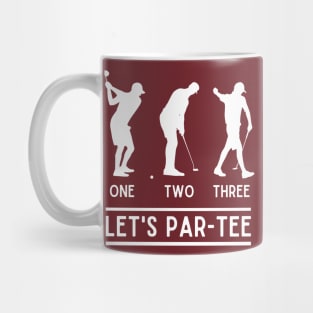 1 2 3 Let's Par Tee Funny Golfer Saying Golf Lover Pun Party Mug